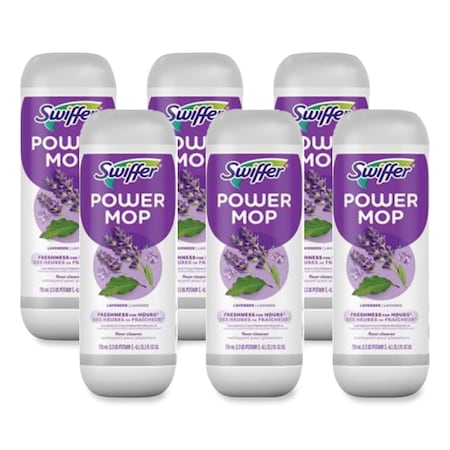 Swiffer PowerMop Refill Cleaning Solution, Lavender Scent, 25.3 oz Refill Bottle, 6PK 80374081